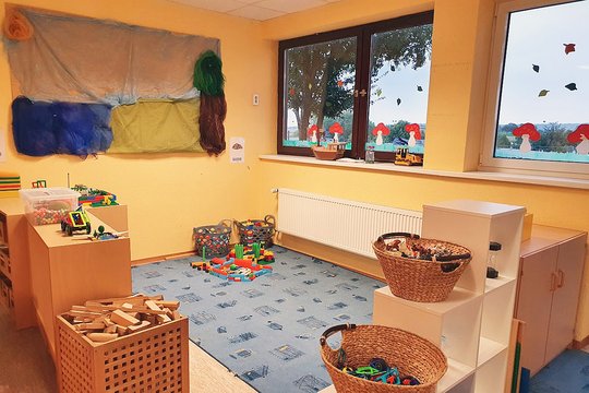 Kindergarten „Schatzinsel“ - Blick in die Spiel- und Bauecke