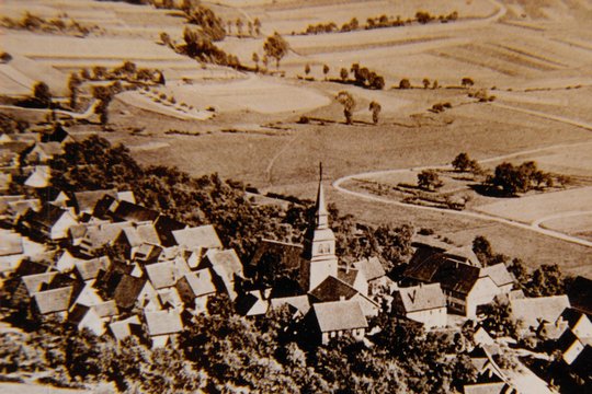 Luftaufnahme von Hengstfeld, Blick von Nordwest nach Südost, Aufnahme: 1937