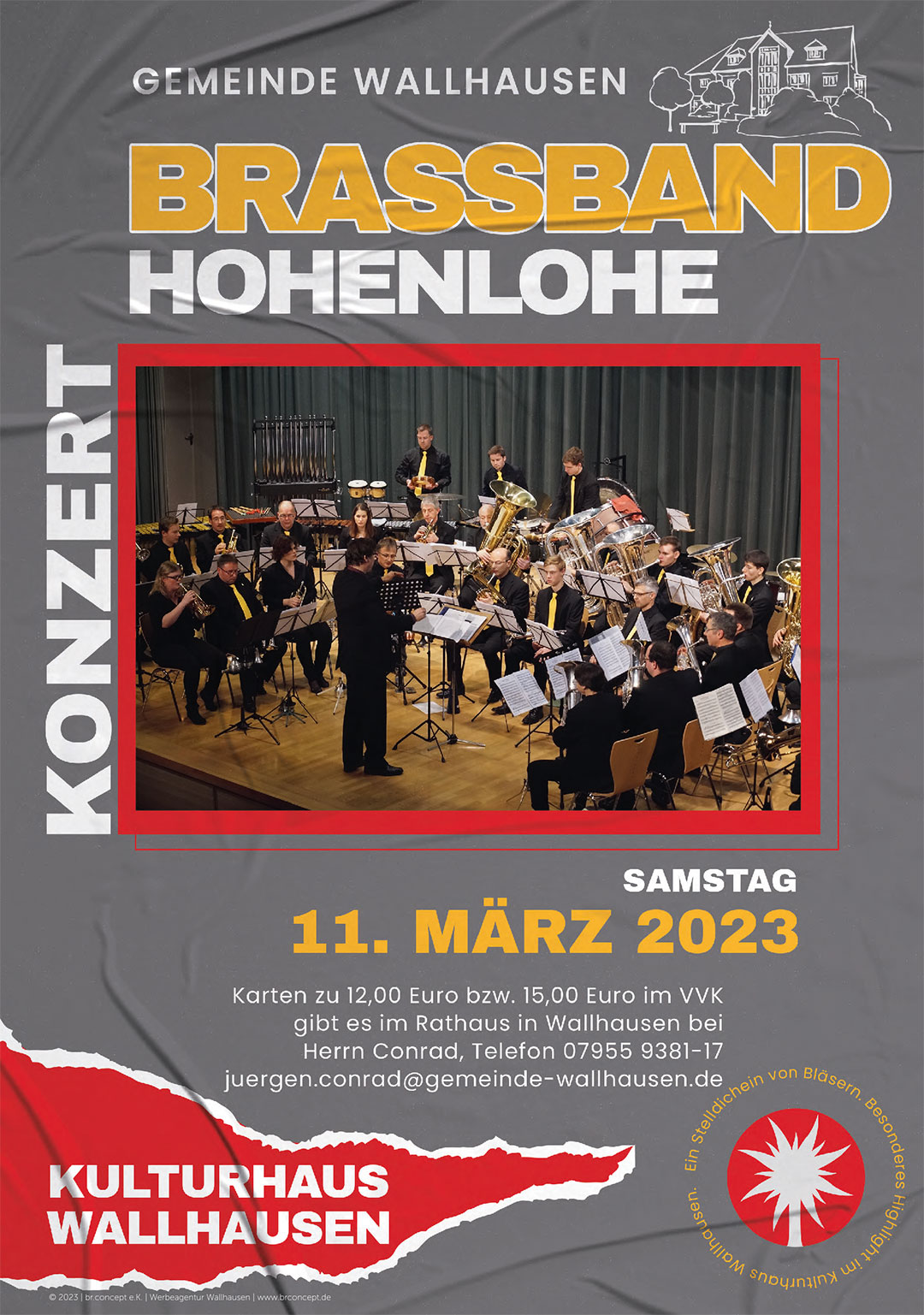 Konzert: Brassband Hohnelohe - Kulturhaus Wallhausen - Samstag, 11. März 2023